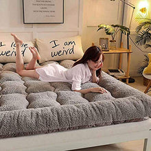 Adatto Per Materasso Futon Traspirante Resistente Per Tutte Le Stagioni, Materasso in Lana Di Agnello, Materasso Pieghevole Tatami Mat, khaki- 180x220cm