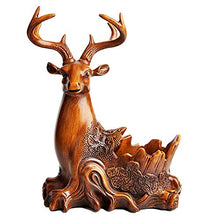 qazwsx Testa di Cervo Portabottiglie per Vino Ornamenti Portabottiglie per Vino in Resina Statuetta Animale Accessori per Vino Rosso Accessori per Bar a casa Regalo, Imitazione Legno