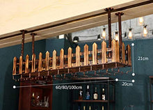 YWYW Portabicchiere in Stile Europeo Porta Bicchiere da Vino Portabicchiere Bar Appendi a Testa in Giù Porta Bicchiere da Vino a Testa in Giù (Dimensioni: 80 * 20 cm)