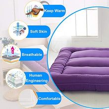 Futon Materasso Singolo per Student Dormitory Materasso Pieghevole Futon, Morbido e Traspirante Addensare Tatami Mat Sleep,Viola,Twin