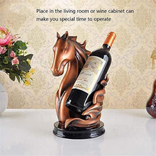 Bedom wallpaper Testa di Cavallo Portabottiglie per Vino Scultura Portabottiglie Artigianato Decorazioni per mensole per Bottiglie Home Bar-Rame