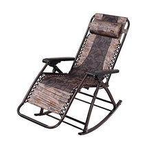 Sedia a sdraio da uomo vecchio, sedia a dondolo pigro per ufficio e balcone, pieghevole da donna incinta, reclinabile, 67 x 55 x 77 cm
