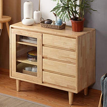 LULUVicky in Piedi Bagagli Petto in Piedi Gabinetto Governo di immagazzinaggio Armadio Accent armadietto Laterale Cassetto Bassa Credenza (Color : Natural, Size : 90x40x80cm)