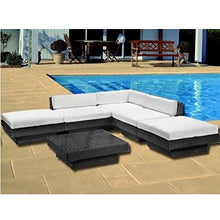 Bagno Italia Divano Salotto Rattan Nero arredi Set Giardino Esterni + tavolino Cristallo Giardino I