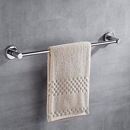 MBYW Punzonatura Gratuita in Acciaio Inox 304 portasciugamani Ciondolo portasciugamani Asta Appendiabiti portasciugamani da Bagno Asta Singola,Acciaio Inossidabile,Installazione di Foratura 50 cm