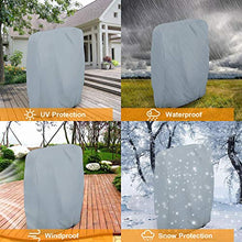Copertura per sedie pieghevoli, 2 pezzi, protezione per sedie da giardino, antivento, anti UV, per sedie a sdraio, sedie pieghevoli, mobili da giardino, con custodia (set da 2 pezzi, grigio)