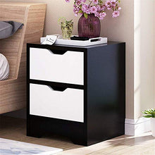 XUSHEN-HU comodino nero comodino 2 cassetti comodino per camera da letto uso moderno cassetto comodino (colore : nero, dimensioni: 30 * 31,5 * 41,2 cm)