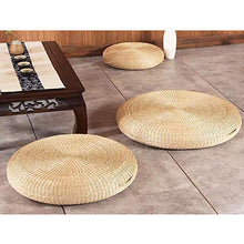 WWZL Cuscino Tatami Pouf Rotondo Cuscini Portatili Tappetino Yoga Morbido da Meditazione in Paglia, Decorazione Finestra del Pavimento Spessore 11 cm, Diametro,50cm