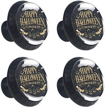 Happy Halloween Party Pumpkin Pomelli per Porta Set di 4 Pomelli per Mobili Manopole per Cassetti Cucina Armadio Vetro