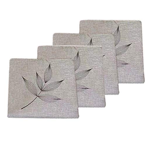 Yzzlh - Set di 4 cuscini per sedia con lacci e chiusura lampo, per interni ed esterni, per cucina, sala da pranzo, prato e giardino, caffetteria, 40 x 40 cm