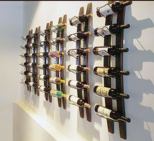 Linex, portabottiglie da parete in legno, per 6 bottiglie di vino, da parete, per casa