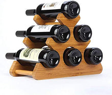 PanYFDD - Portabottiglie per Bottiglie di Vino, in bambù Naturale, per 6 Bottiglie, Bar, Cucina, ristoranti