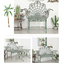 Panchine retro in ferro battuto panchine da terrazza, Panche in metallo per il tempo libero del cortile domestico, Sgabello decorativo con schienale e braccioli, Facile da pulire e installare