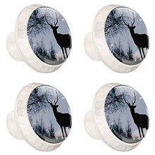Sagoma di cervo 4 PCS Pomelli per Porta, Pomolo per Mobile, Pomelli per Mobili con Viti, Maniglia per Armadietto, Pomelli per Porta, Pomelli per Cassetti per Porta, Armadio, Cassetto e Credenza