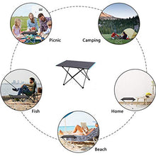 Tavolo Pieghevole Portatile Tavolo da Campeggio in Lega di Alluminio con Borsa per Il Trasporto, Portata Massima 30 kg, Adatto per Picnic in Campeggio, Spiaggia, Barbecue da Giardino