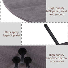 GOLDFAN retrò Legno Tavoline da caffè Piccolo Tavolino da Divano Rotondo Tavoline Salotto Comodino, Design Industriale (Grigio)