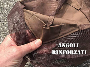 MLI Telo Ecru Caffèlatte 400 gr Copetura Gazebo 3x4 Ricambio Impermeabile M0535 Doppia Balza Camino Antivento Ribalta Antipioggia Top Tetto Cipro Rinforzato in PU Nuovo