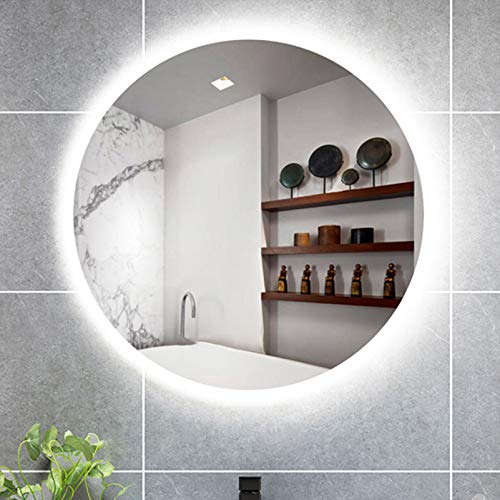 Specchio cosmetico Moderno da 60 cm Controllo Smart Touch Specchio per Il Bagno Antipolvere e antiappannamento Illuminazione a 3 Colori Specchio Luminoso a LED Illuminato
