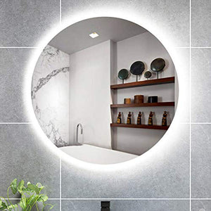Specchio cosmetico Moderno da 60 cm Controllo Smart Touch Specchio per Il Bagno Antipolvere e antiappannamento Illuminazione a 3 Colori Specchio Luminoso a LED Illuminato