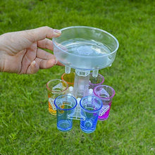 SXZZ Dispensatore in Vetro da 6 Modi, Distributore di Cocktail Bar, Portabicchieri in Vetro Porta in Vetro, Distributore di Titoli A Barre Multiple, Distributore di Giochi per Feste,Bianca