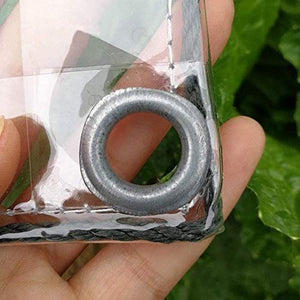 GDMING Impermeabile Telone- Robusto PVC Telo Esterno con Occhielli, Trasparente Partizione Plastica Tenda Impermeabile, Personalizzabile (Color : Chiaro, Size : 1.8x2m)