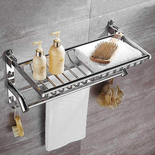 AINIYF Bagno Bagno Doccia Mensola Organizzatore Parete Punch Libero Pieghevole in Acciaio Inossidabile 304 2 Tiers portasciugamani, 2 Metodi di Installazione, 3 Formati (Dimensioni: 600x260x250mm)