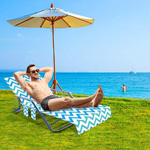 Fodera per sedia a sdraio, fodera per lettino da piscina con tasche laterali portaoggetti Asciugamano da spiaggia in spugna microfibra per sdraio in piscina per prendere il sole 82"x29"