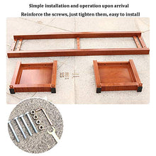 outdoor product Parco All'aperto Panche da Giardino,Panche Anticorrosive del Terrazzo di Legno Solido Sedie Resistenti alle Intemperie del Portico,Panche da Balcone Senza Schienale con Sedili A Doghe