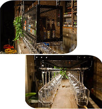 Scaffale di vetro per vino Scaffale per bicchieri rovesciabile Appendiabiti per bicchiere di vino Scaffale per vino Bar Portapiatti doppio appeso (Color : Black, Size : L80*W30cm)