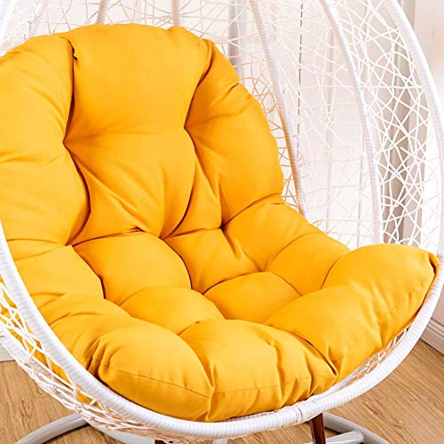 Yxxc Grande Cuscino del Sedile Impermeabile Appeso Uovo Amaca Cuscino Sedia Altalena Senza Supporto, Culla Papasan Cuscino Sedia Altalena, Cuscini Sedia sospesa Giallo