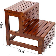 Sgabello Scaletta Pieghevole Step sgabello Sgabello da bagno in legno massello Doppio strato Step Step Bench Scaletta Bagno Bagno Pedale a pedale, protezione anticorrosione impermeabile antiscivolo (C