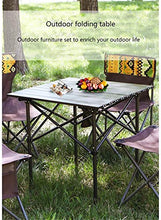 Tavolo da picnic all'aperto Tavolo da esterno e sedia Set, Sgabello pieghevole per il tempo libero, tavolo da picnic portatile e sedia, campo auto a guida auto barbecue, set a cinque pezzi Bbq Party T