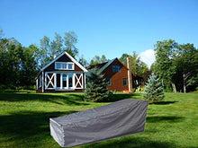 mychoose copertura per sdraio da giardino per esterni, tessuto Oxford 210D impermeabile in rattan, protezione per tutte le condizioni atmosferiche, 208 x 76 x 41/79 cm (grigio)
