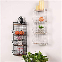 Semplicità Elegante Scaffale a Muro Scaffalature Sospese Scaffali a Ferro Battuto Retro in Legno Massiccio Cuscinetto Resistente All'Usura Forte, 3/4 Strati, 2 Colori, HJJ, bianca, 27.5x17x58cm