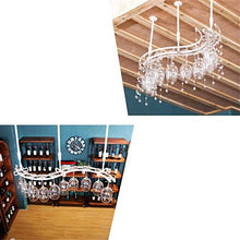 Classico S Type muro industriale montato Loft Ferro bottiglia di vino Rack Bar Shelf Hanging bagagli mensola del vino Calice Rack for ristoranti, bar altezza regolabile 30 ~ 60 centimetri con pendente