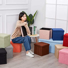 WYJW Sgabello poggiapiedi Imbottito, poggiapiedi Imbottito Sgabello per Divano Scatola portaoggetti Multifunzione Poggiapiedi Pouf Sedia Imbottita Sgabello per Soggiorno Camera da Letto