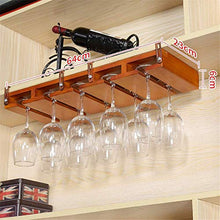 XUSHEN-HU Portabicchieri da vino a testa in giù per la casa per bicchieri di vino da vino rack per bicchieri da vino (colore: marrone, dimensioni: 64 x 23 x 6 cm) Home