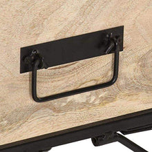 H-CAR Comodino con cassetto Comodino Finitura tavolino Tavoli per Decorazioni per la casa 40x30x55 cm in Legno massello di Mango