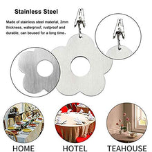 AMAZING1 - Set di 8 pezzi di tovaglia a forma di stella per ponderazione in ambienti interni ed esterni, in acciaio inox, con clip per tovaglia, clip in metallo