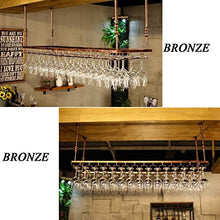 ZFF Wine rack Portabottiglie Portabottiglie |Portabottiglie A Soffitto con Altezza Regolabile in Vetro |Portabottiglie da Parete Rustico |Supporto for Calici (Size : L120*W35cm)
