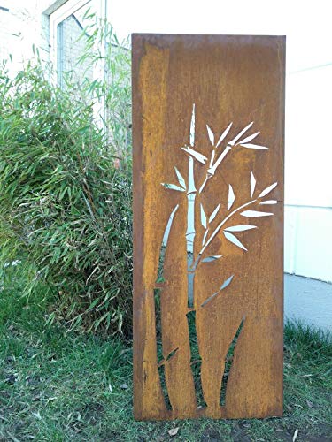 Zen Man 031344-3 - Paravento da Giardino in Metallo ruggine, 50 x 125 cm