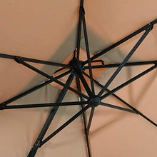 Ombrellone da Giardino 2,94x2,94m in Alluminio e Poliestere Khaki