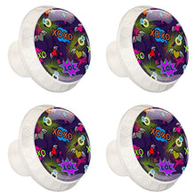 4 pcs White Cabinet Knobs for Kitchen Cabinets Bedroom Wardrobe Dresser Drawers Girl and boy Pop sport