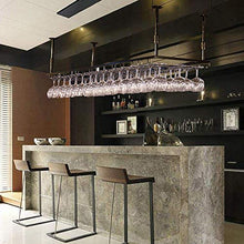 JHGJBJ Bicchiere di Vino Hanging Supporto-Nero, Ferro Porta Bicchiere di Vino soffitto Appeso for la casa/Cucina/Bar, 24 Coppe può Essere Appeso, Altezza Regolabile: 30-60 cm