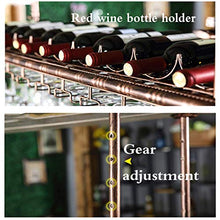 Wine Rack, cremagliera del vino industriale Wine Rack Altezza regolabile testa in giù appesi bicchieri di vino di asciugatura del supporto della cremagliera Contiene qualsiasi tipo di Calici vetro bic