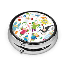 Katamari Damacy - Contenitore rotondo per pillole, 3 scomparti, in metallo, per medicina e vitamine, per viaggi all'aperto