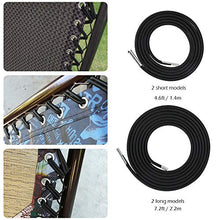 JTWEB 4pcs 4mm/6mm Cordini di Ricambio per Sedia Pieghevole a gravità Zero Universali, Strumento di Riparazione Elastici Corda per Sedie Reclinabile per Sedia da Lounge (Nero)