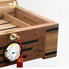 Minmin Cigar Box Legno di Cedro alcoholized idratante Trasparente Tetto apribile Visibile Grande capacità a Due alcoholized Cigar Cabinet, 350x240x150mm Accessori del Sigaro (Size : 350x240x150mm)