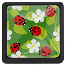 Coccinella floreale 3 PCS Pomelli per Porta, Pomolo per Mobile, Pomelli per Mobili con Viti, Maniglia per Armadietto, Pomelli per Porta, Pomelli per Cassetti per Porta, Armadio, Cassetto e Credenza