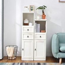 PQXOER Comò e Cassettiere Slit Governo di immagazzinaggio di Legno Solido cassetto della Cucina d'angolo Gabinetto Limita Gabinetto Balcone Gap Shelf (Color : White, Size : 30x40x102cm)